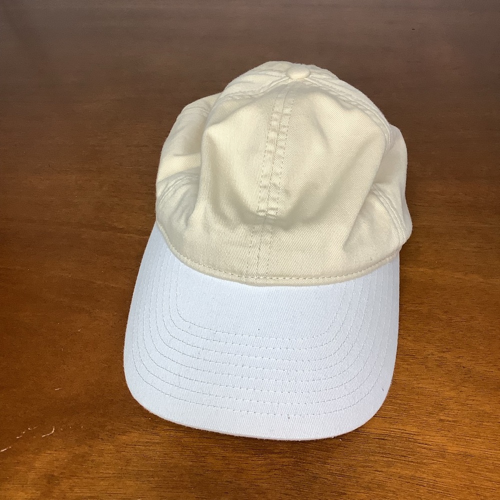 J.Crew White Ivory Baseball Cap One Size Natural